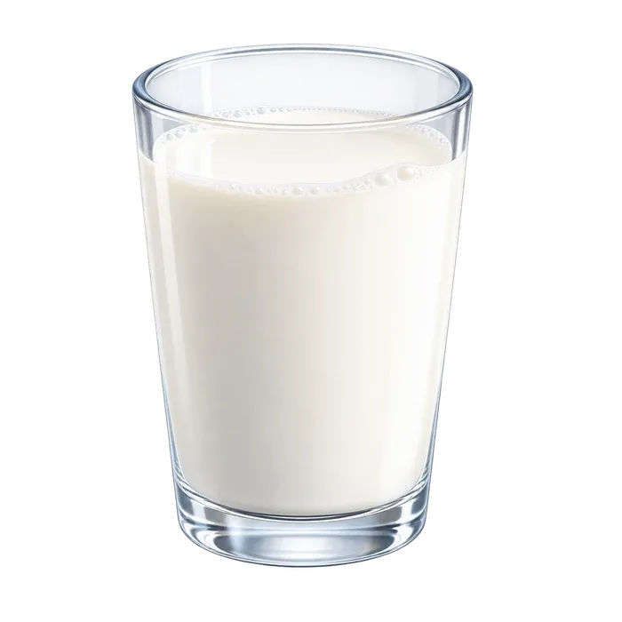 A glass of milk